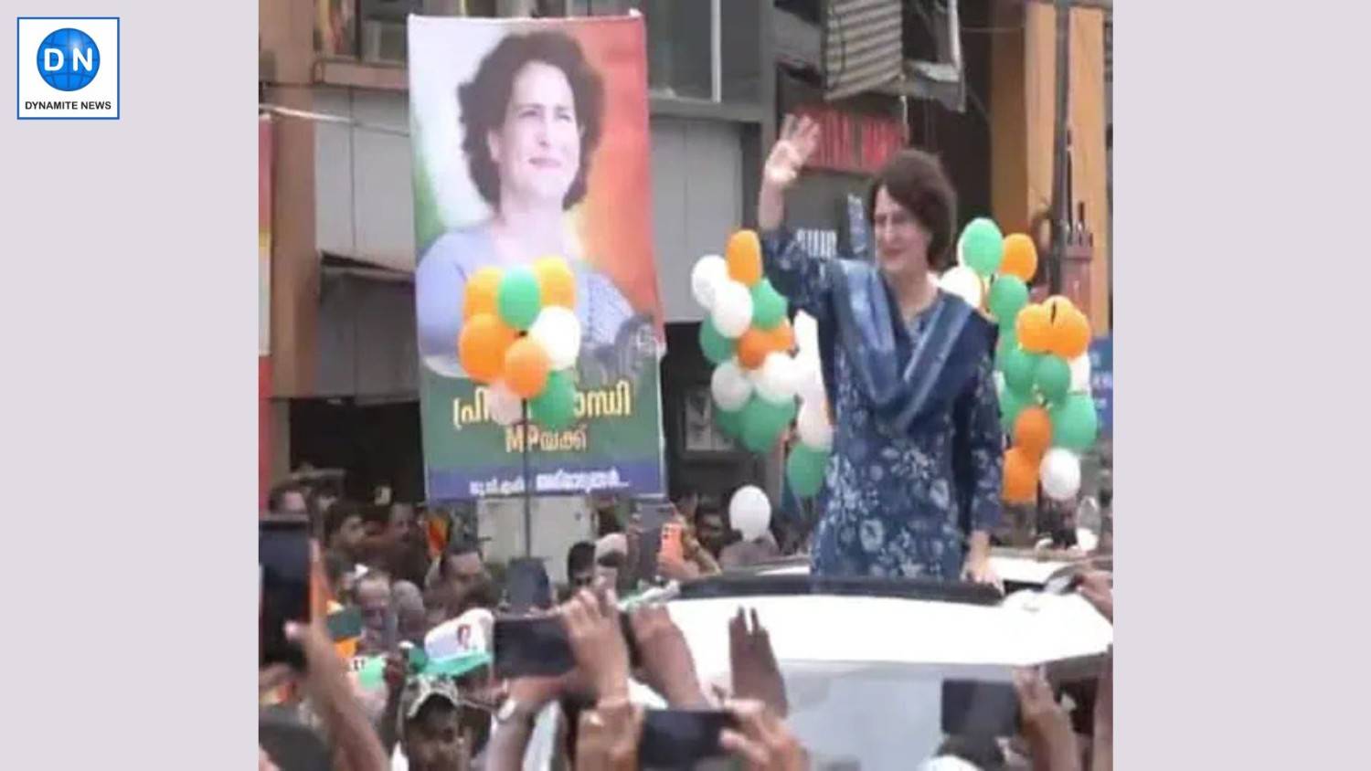 Congress MP Priyanka Gandhi holds roadshow in Wayanad