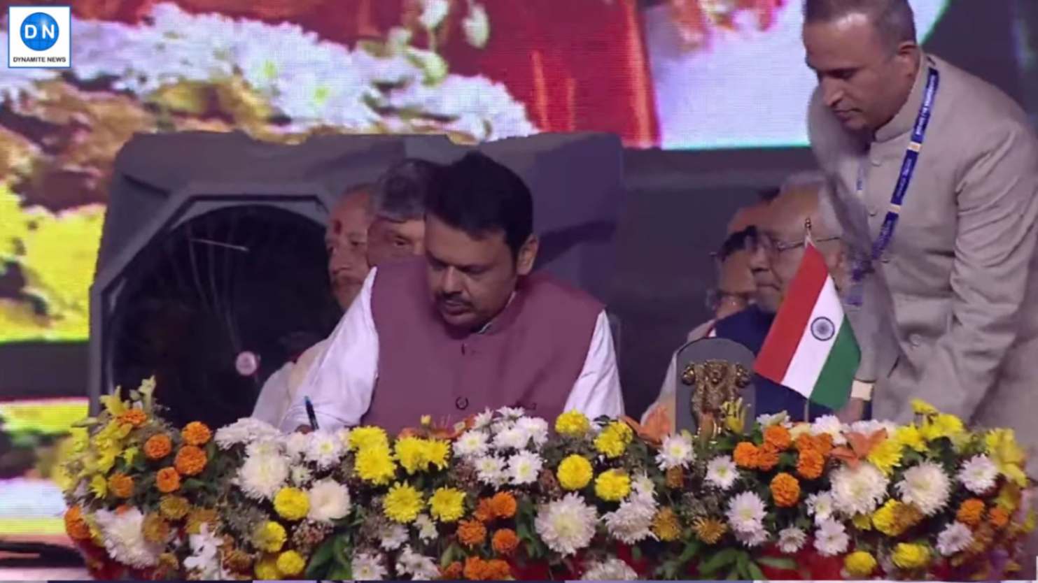 Devendra Fadnavis takes oath as CM of Maharashtra