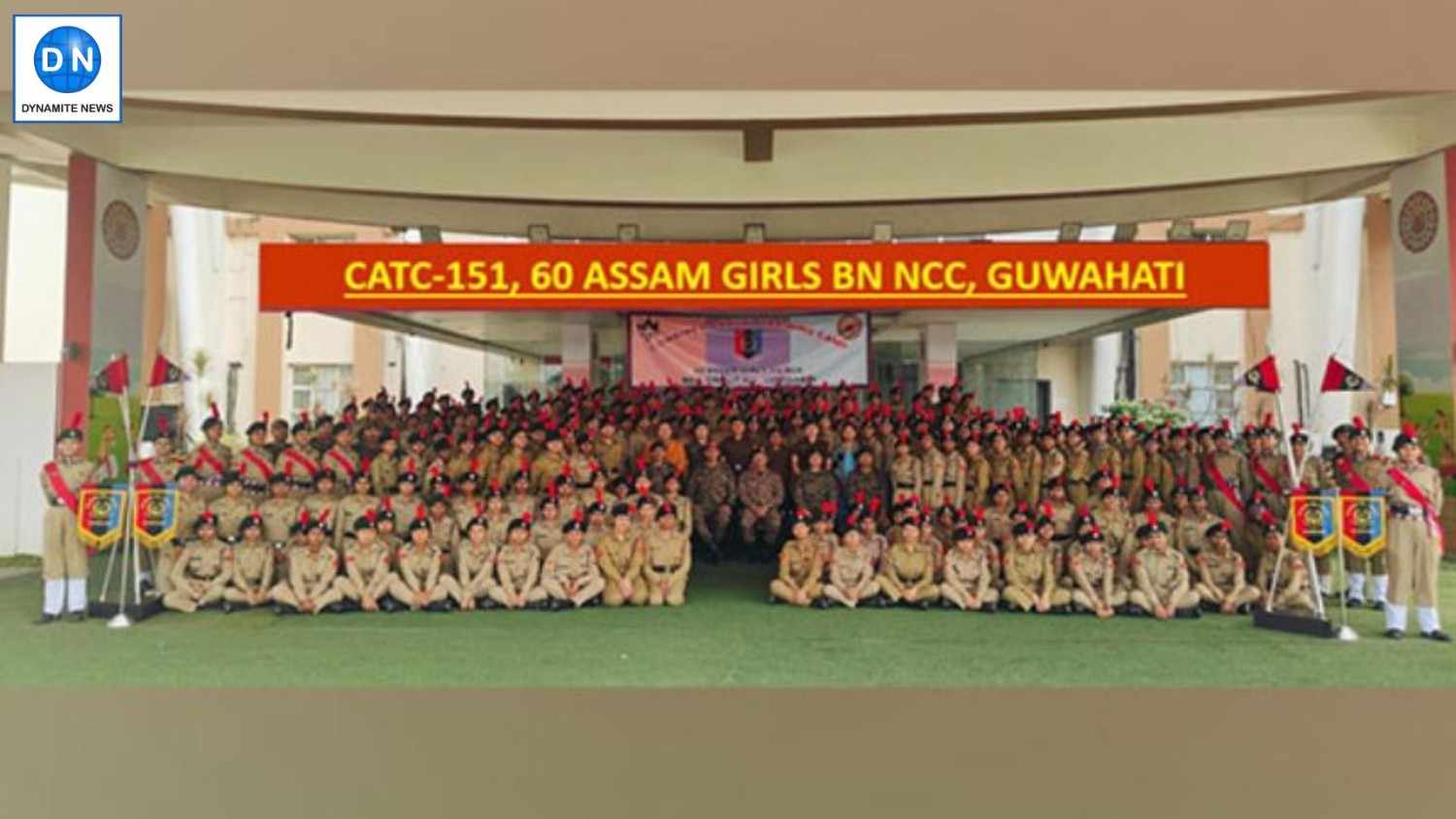 An image of NCC’s 60 Assam girls Battalion in Guwahati