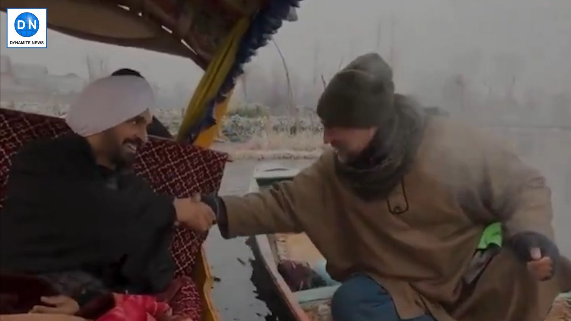 Diljit Dosanjh enjoys shikara ride on Dal Lake in Kashmir