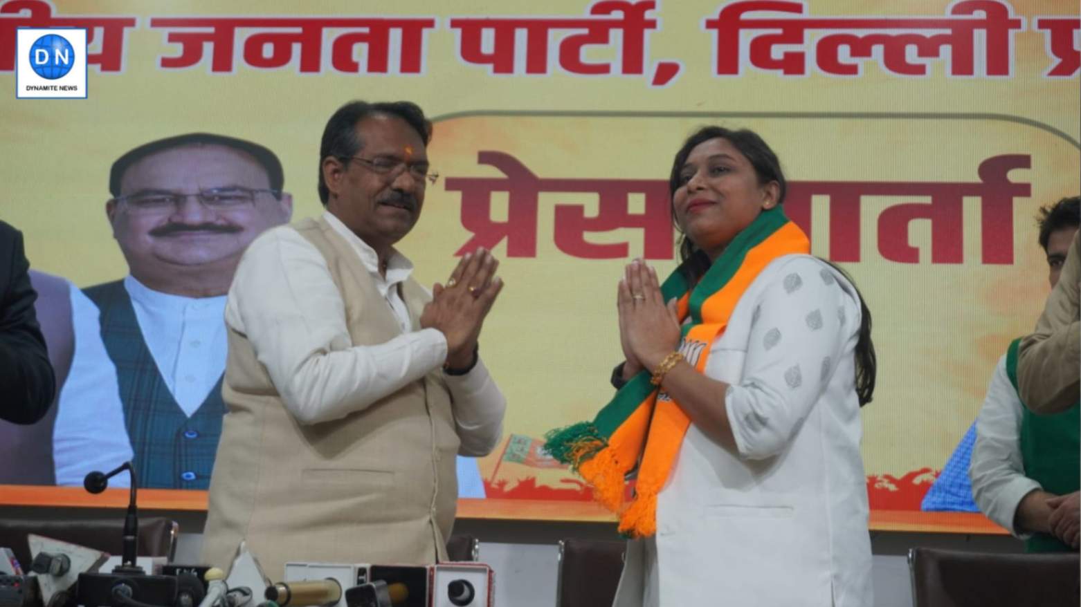 Union Minister Harsh Malhotra and Councillor Priyanka Gautam