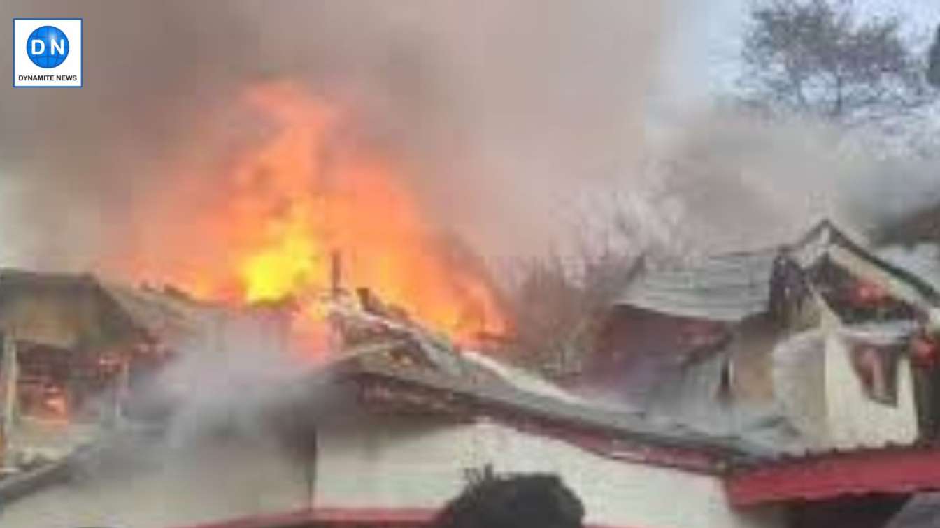 house engulfed in fire