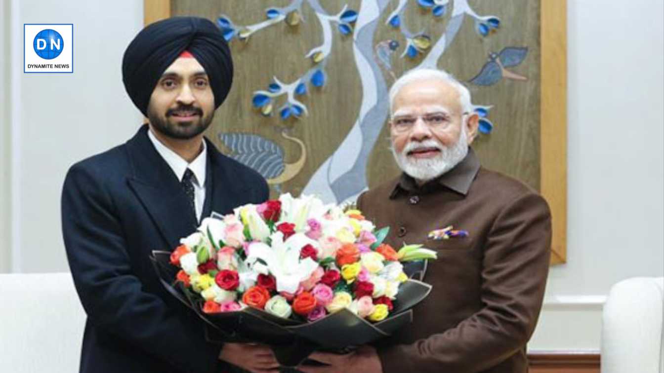 PM Narendra Modi and singer Diljit Dosanjh