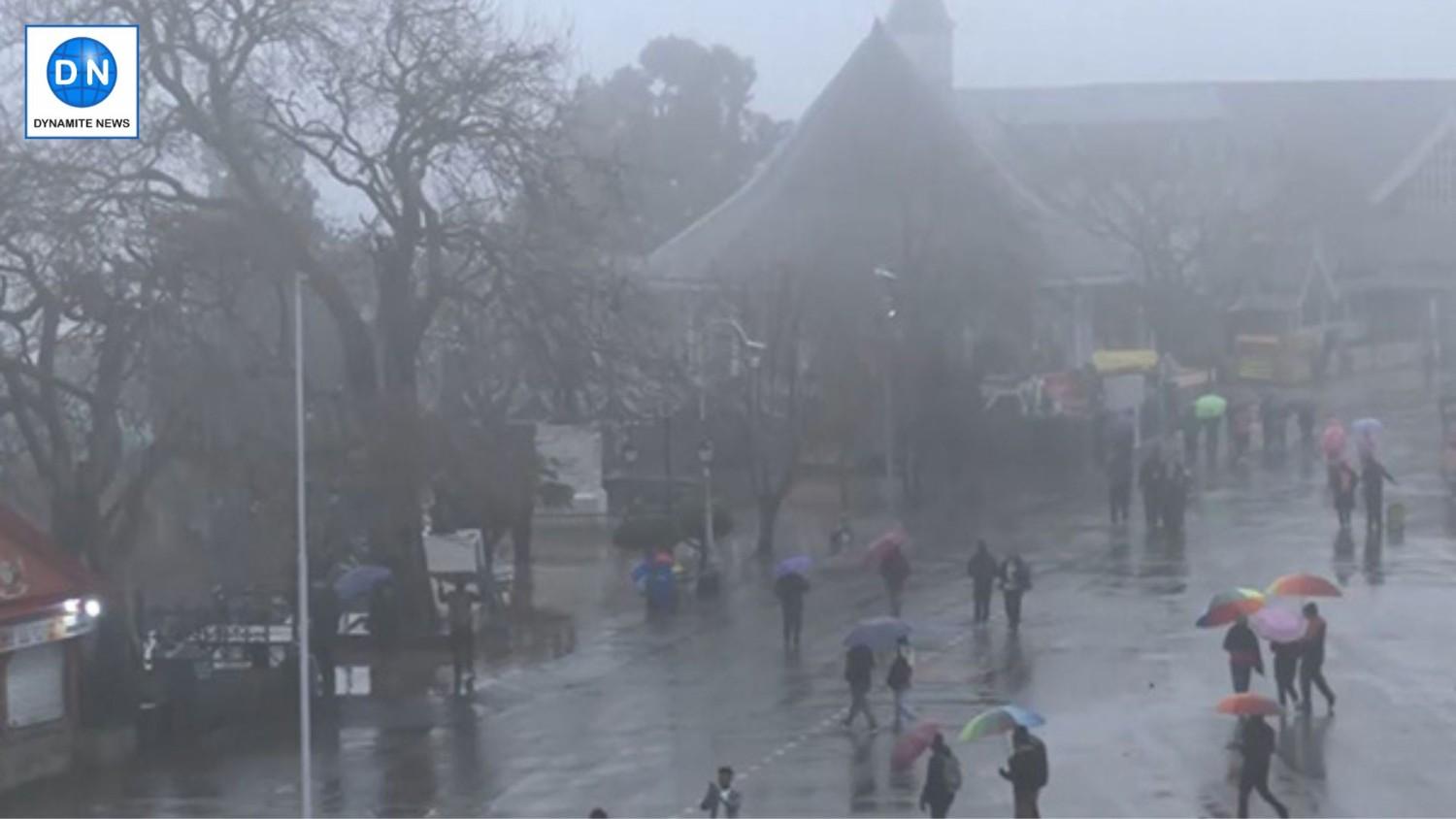 Earlier visuals of rain in Shimla