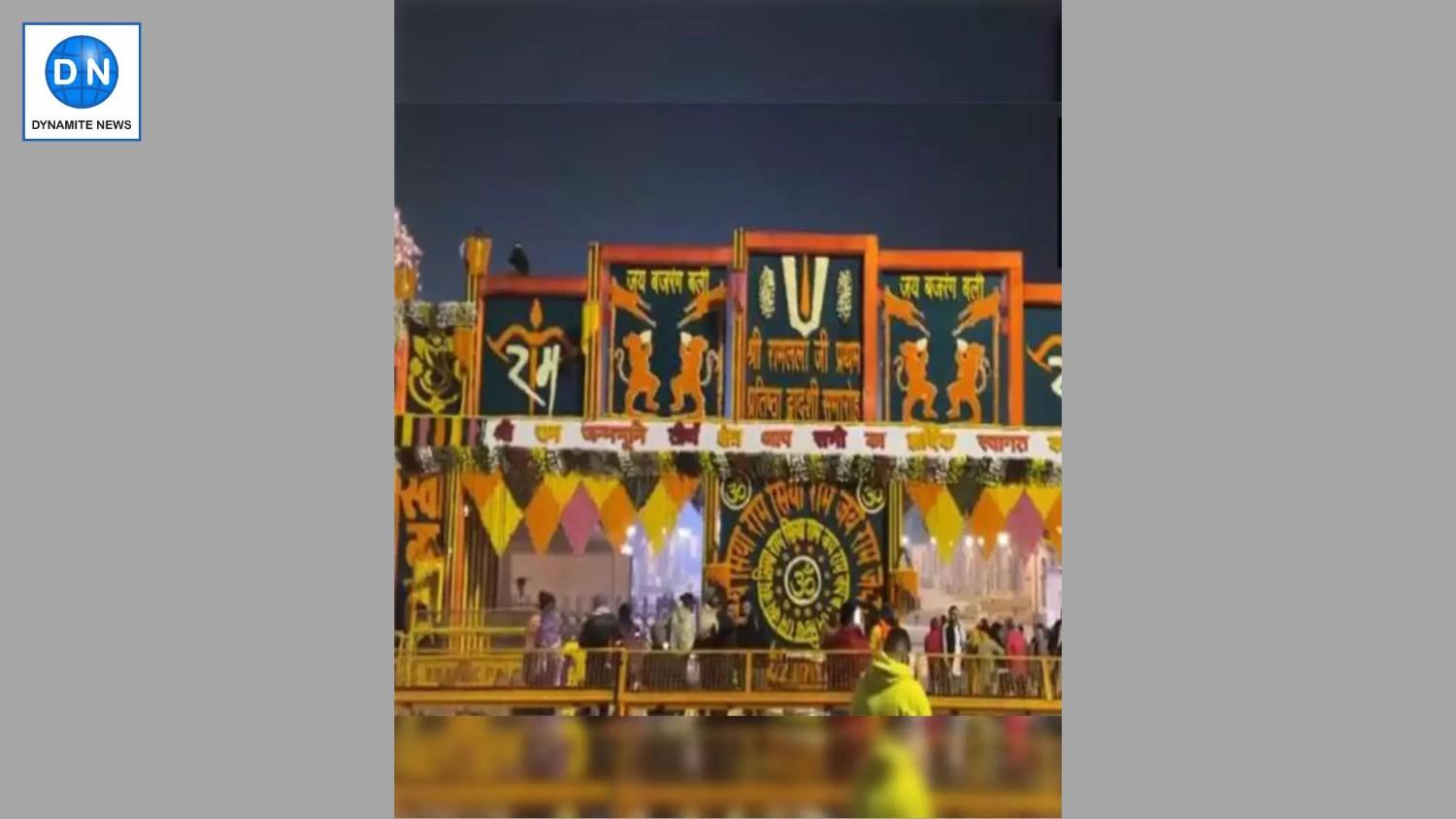 The decoration at the Ram Janmabhoomi Temple in Ayodhya