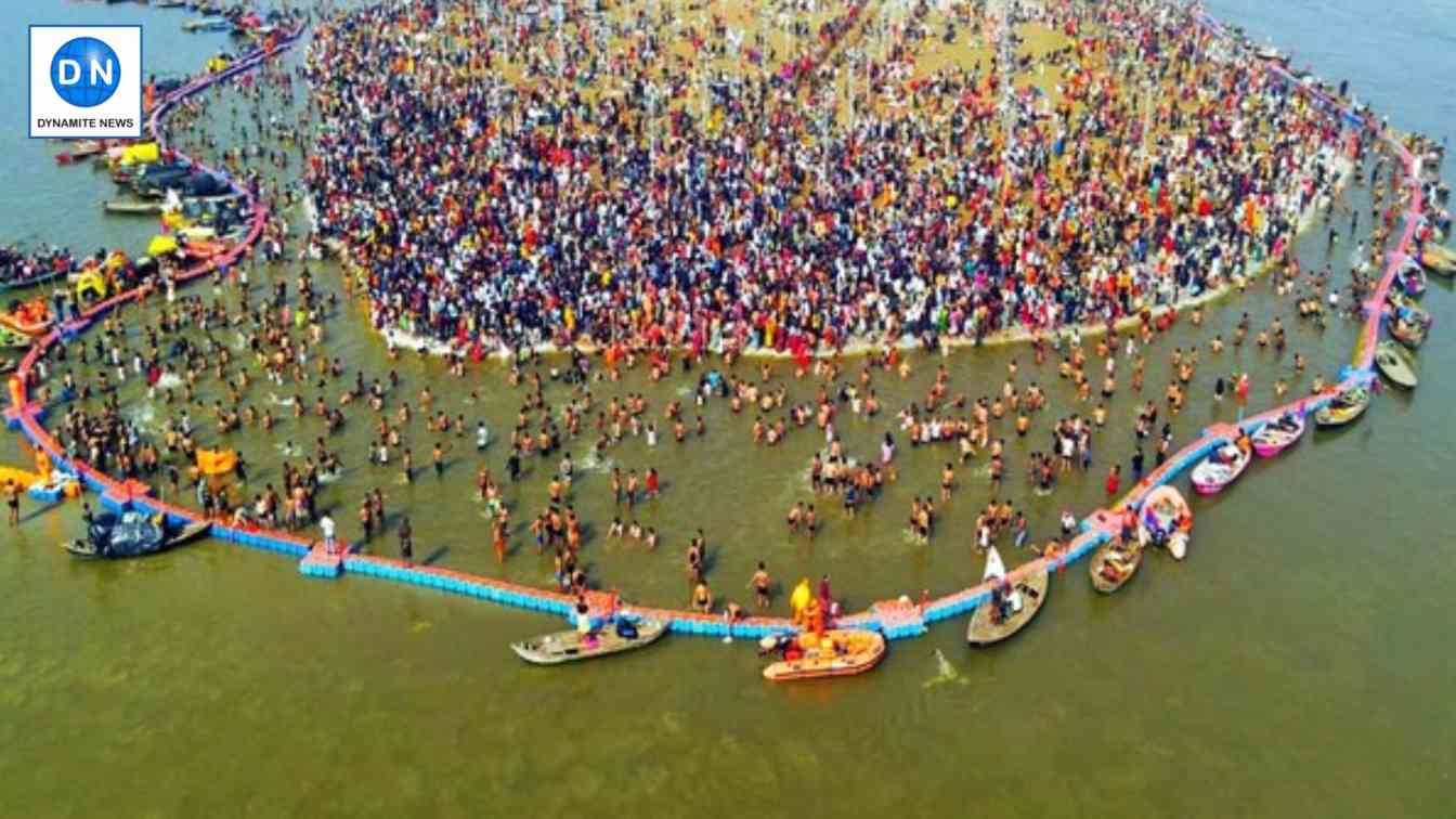 Devotees take a holy dip at Sangam in Prayagraj