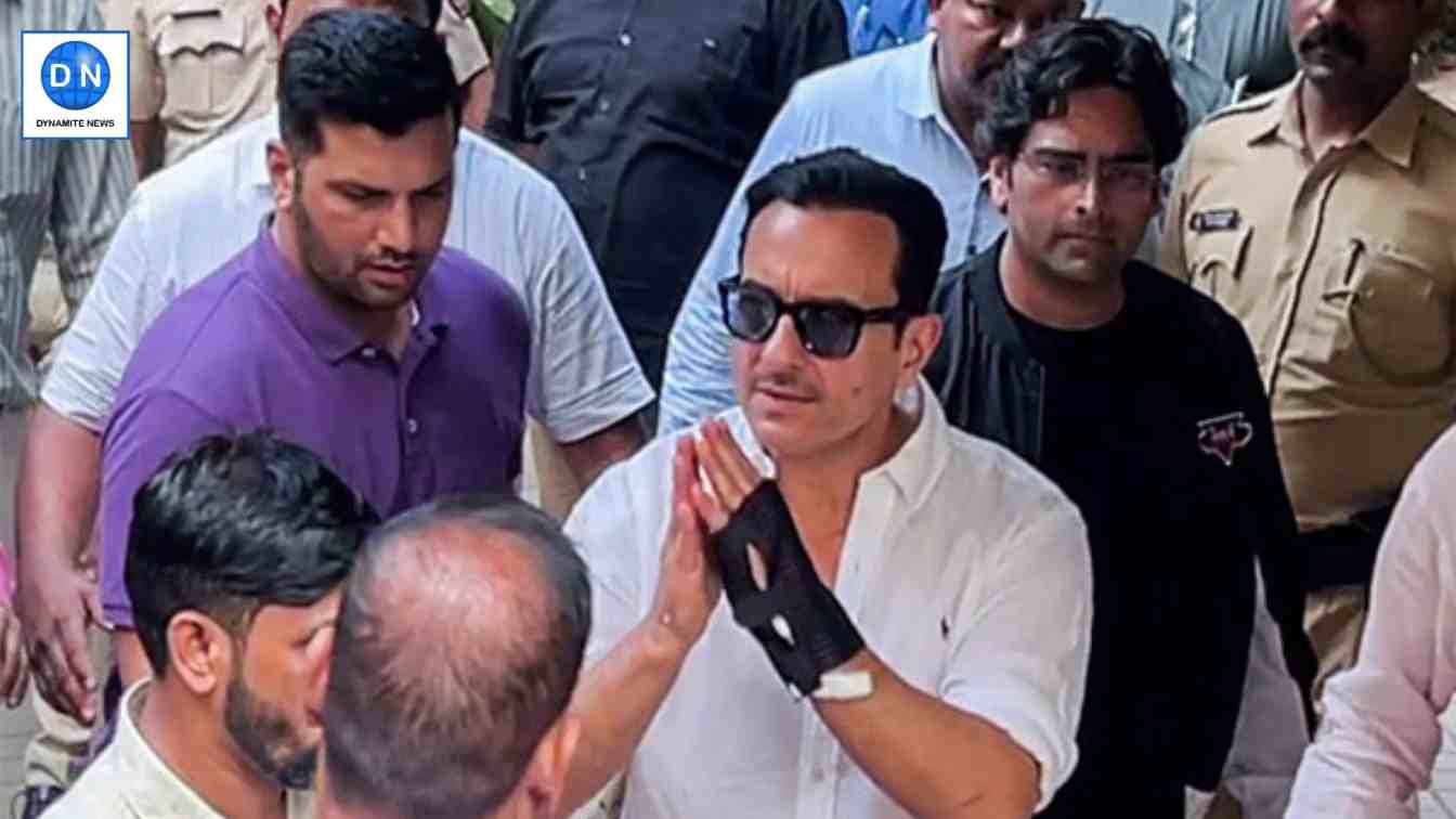 Actor Saif Ali Khan reaches his residence