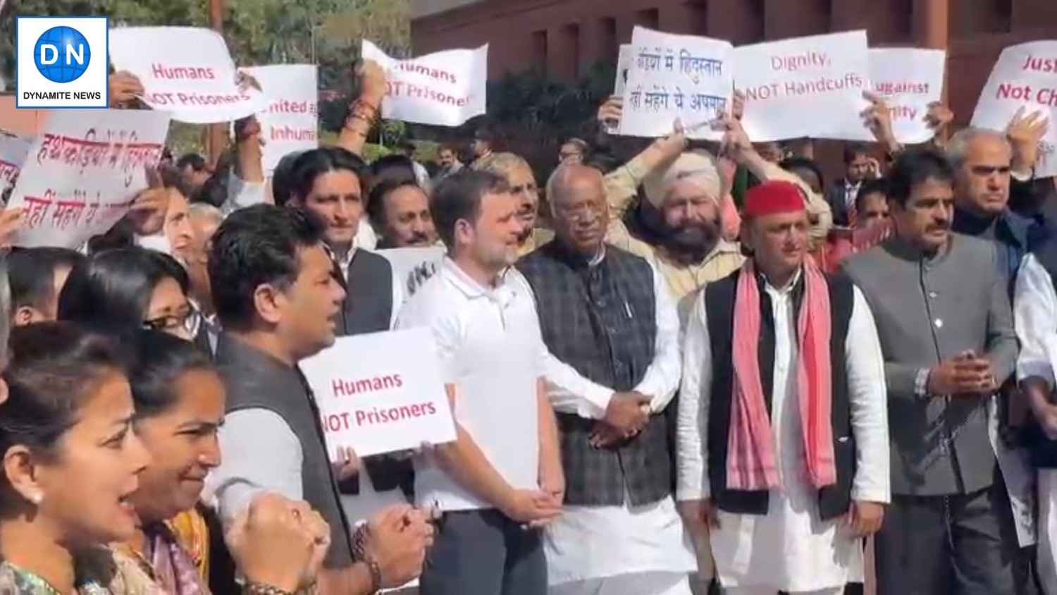 Opposition protest outside of Parliament premises