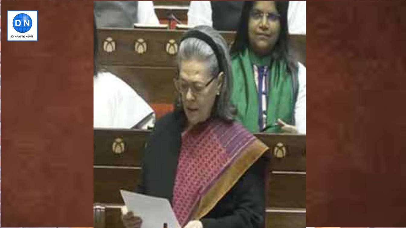 Sonia Gandhi  in rajya sabha (file photo)