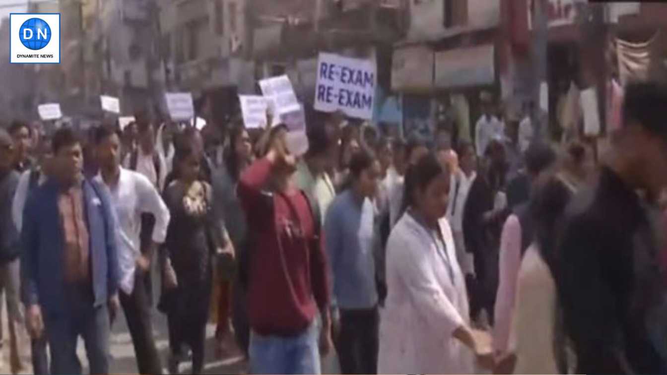 BPSC aspirants protest in Patna demanding re-exam