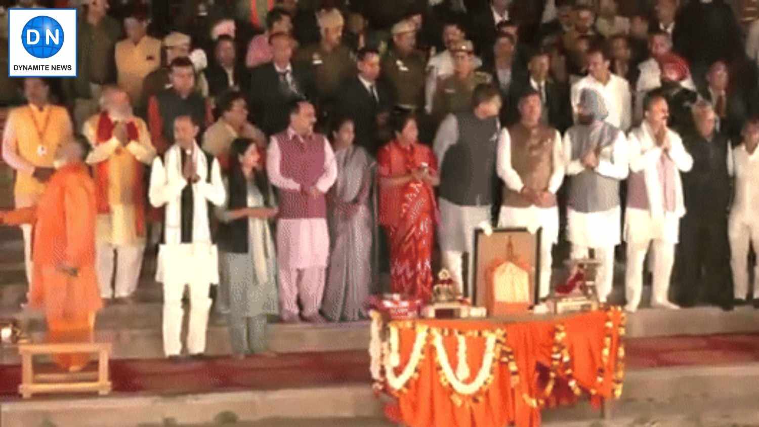 Delhi CM Rekha Gupta with her cabinet participates in Yamuna aarti