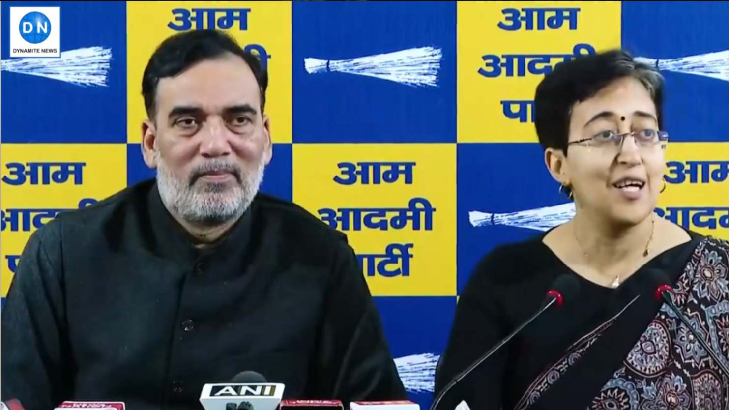 AAP leaders Gopal Rai & Atishi address reporters