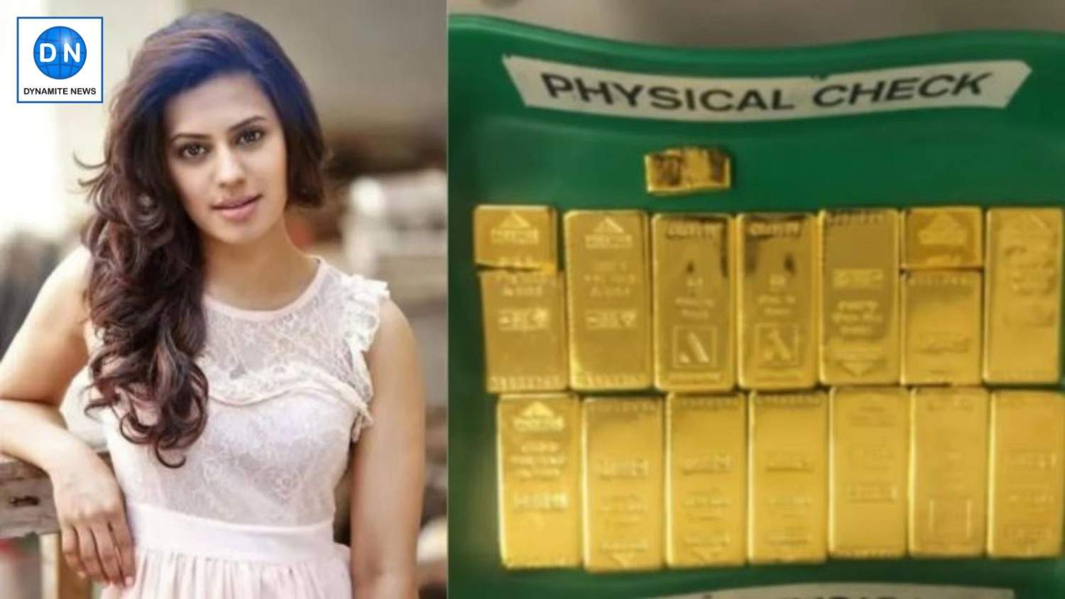 Kannada actress Ranya Rao and seized gold bars