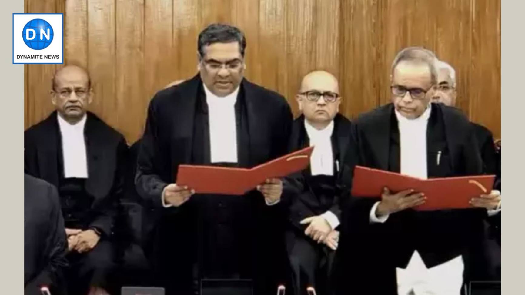 CJI Sanjiv Khanna administers the oath to Justice Joymalya Bagchi